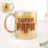 Super Papa Personalized Metallic Gold Mug Online