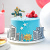 Buy Superhero Blue Fondant Cake  - 1 kg