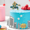Shop Superhero Blue Fondant Cake  - 1 kg