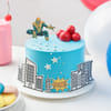 Superhero Blue Fondant Cake  - 1 kg