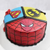 Superhero Themed Fondant Cake (3 Kg) Online