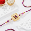 Swastik Meenakari Rakhi Online