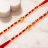 Shop Swastika and Om Gold Toned Rakhi Set of 2
