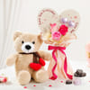 Sweet Affection Floral And Teddy Valentine Combo Online
