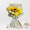 Gift Sweet Pineapple Cake and Bright Bouquet Gift Combo