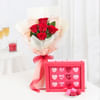 Gift Sweetheart's Bouquet And Chocolate Harmony