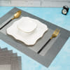 Table Mats - Concentrix - Fossil Grey And Silver - Set Of 6 Online
