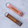Tan And Peach Couple Keychains - Personalized - Set Of 2 Online