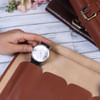 Shop Tan PU Leather Personalized Watch Case