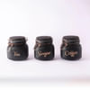 Gift Tea Coffee Sugar Containers - Black - Set Of 3