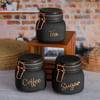 Tea Coffee Sugar Containers - Black - Set Of 3 Online