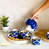 Tea Set - Blue - Ceramic - Set Of 6 Online