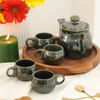 Buy Teapot And Cup Set With Serving Tray - Ceramic