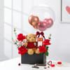 Gift Teddy And Blooms Valentines Day Gift Hamper