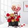 Gift Teddy and Flowers Hamper