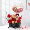 Teddy and Flowers Hamper