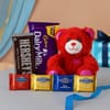 Teddy Bear with Hershey's, Cadbury & Ghirardelli Chocolates Online