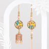 Temple Shaped Bhaiya Bhabhi Rakhi with Beads Work Online