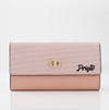 Textured Two-fold Women's Wallet - Peach Pink Online