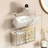 Textured Wall-Mount Bathroom Storage Box - Assorted - Single Piece Online