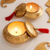 Thatera Work Matki-Shaped Candle Container - Set Of 2 Online