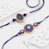 Thewa Design Kundan And Meena Work Rakhis - Set Of 2 Online