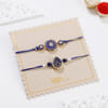 Buy Thewa Design Kundan And Meena Work Rakhis - Set Of 2