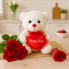 Three Roses With Teddy Online
