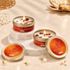 Tiger Eye Stone Tin Candles - Set of 2