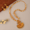 Gift Traditional Antique Gold And Pearl Necklace Set