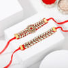 Traditional Kundan Work Bhaiya Bhabhi Rakhis Online