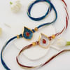 Gift Traditional Meena Work Tilak Rakhi Set Of 2