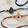 Traditional Meena Work Tilak Rakhi Set Of 2 Online
