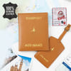 Travel Companion Personalized Christmas Gift Combo - Tan