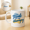 Travel Is My Therapy Personalized Mug
