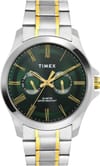Gift Trendline RounClassics Men Quartz Green Dial Multi-Function Watch