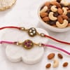 Trendy Kundan Meena Rakhi Set with Mix Dry Fruits Online