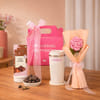 Tumbler, Rose & Choco Almonds Gift Hamper