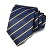 Gift Two Tone Striped Neck Tie - Navy