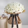 Gift Ultimate 100 White Roses Hand Tied