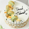 Buy Umrah Mubarak Macaroon Vanilla Cake (Half Kg)