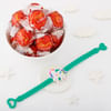 Unicorn Applique Kids Rakhi And Chocolate Combo Online