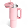 Shop Vacuum Insulated Stainless Steel Tumbler With Straw And Handle - Pink - Single Piece