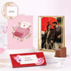 Valentine's Day Personalised Gift Hamper with Photo Frame & Chocolate