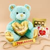 Valentines Cuddle And Chocolates Combo Online