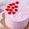 Buy Vanilla Cake with Heart Balloons for Valentine's Day (300g)