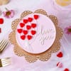 Shop Vanilla Cake with Heart Balloons for Valentine's Day (300g)
