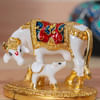 Gift Vastu Kamdhenu Cow With Calf Idol