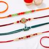 Vibrant Beads And CZ Rakhis - Set Of 4 Online