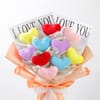 Gift Vibrant Bouquet Of Heart Keychains